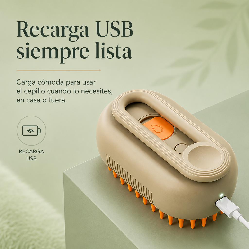 Cepillo de Vapor 3 en 1 para Mascotas