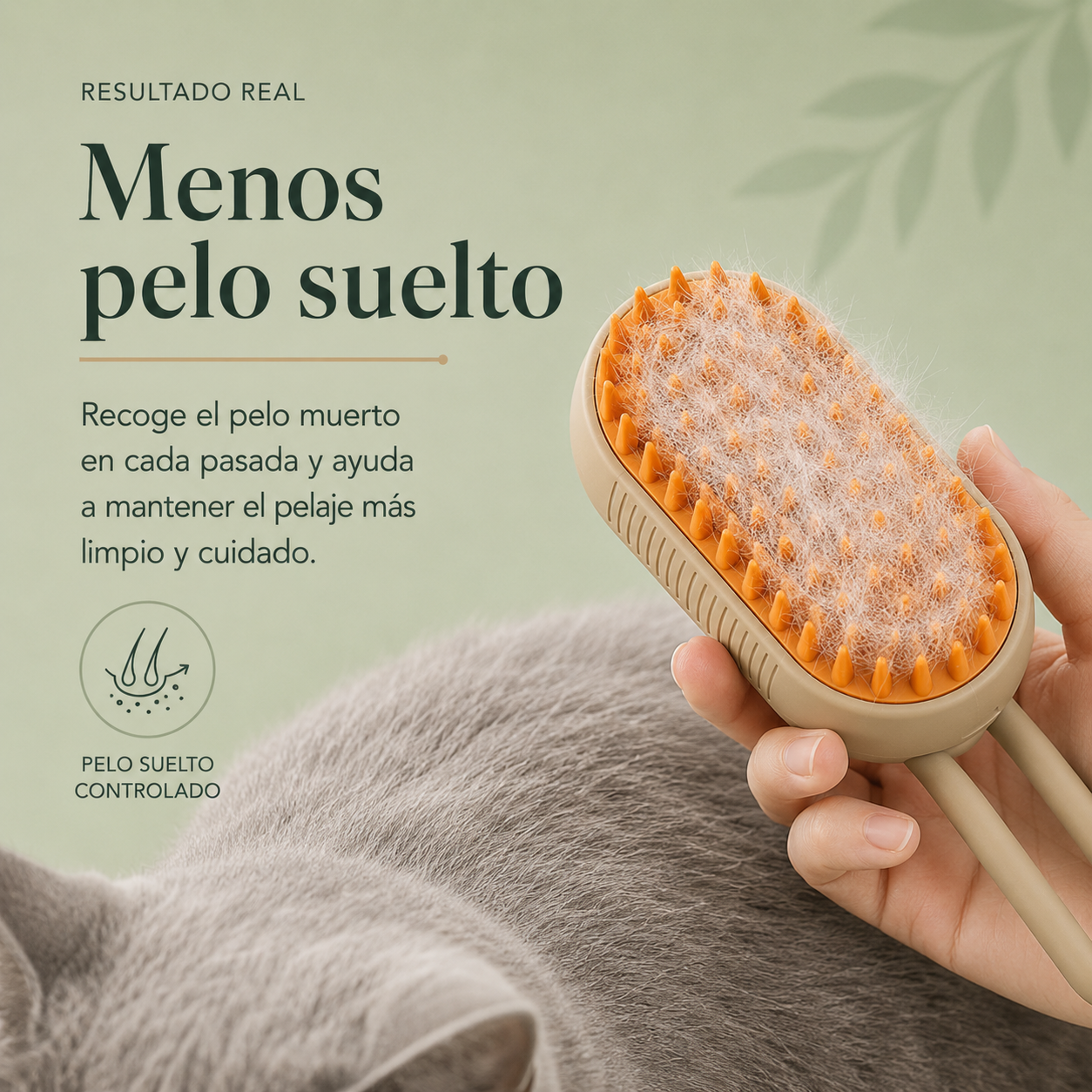 Cepillo de Vapor 3 en 1 para Mascotas